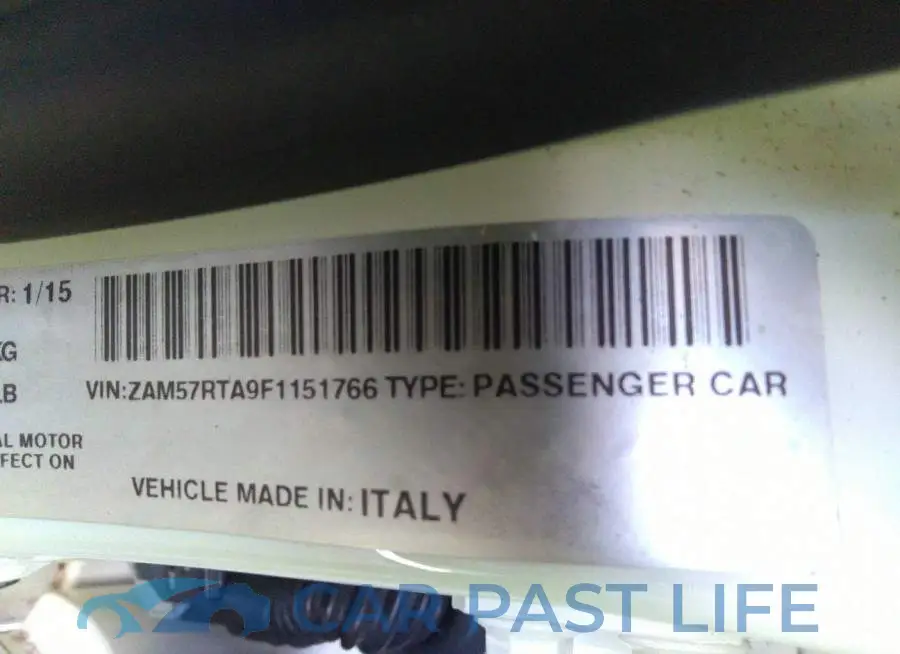 ZAM57RTA9F1151766# 9