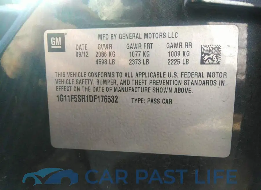1G11F5SR1DF176532# 9