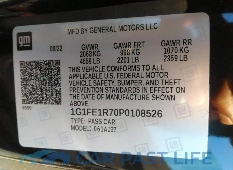 1G1FE1R70P0108526# 9
