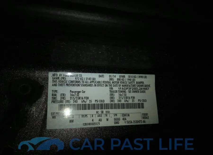 1FADP3F25EL241667# 9