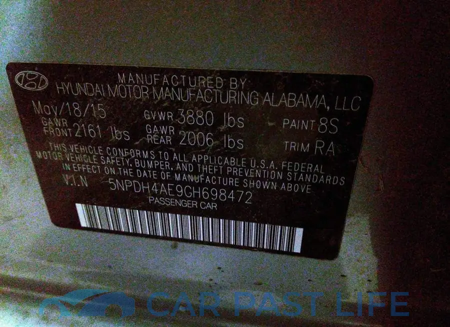 5NPDH4AE9GH698472# 9