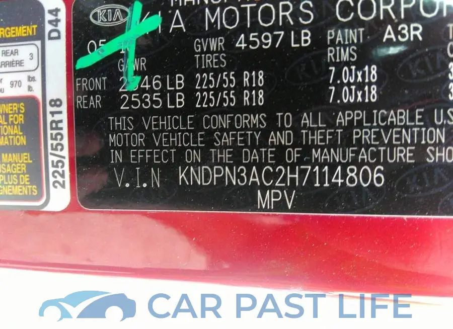 KNDPN3AC2H7114806# 9