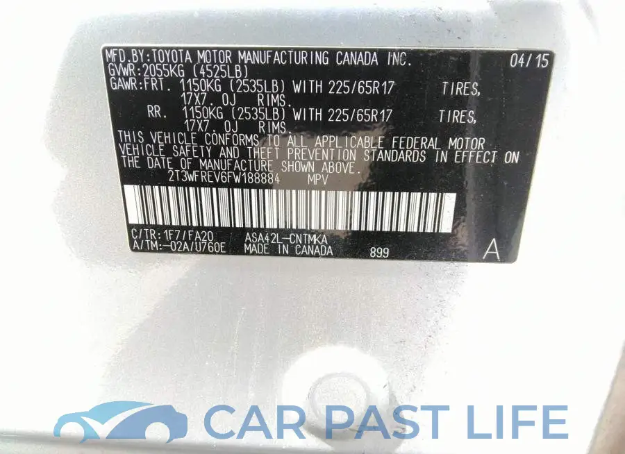 2T3WFREV6FW188884# 9