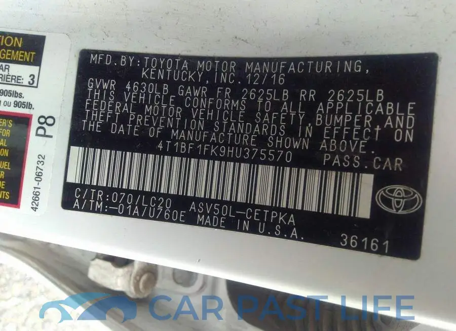 4T1BF1FK9HU375570# 9