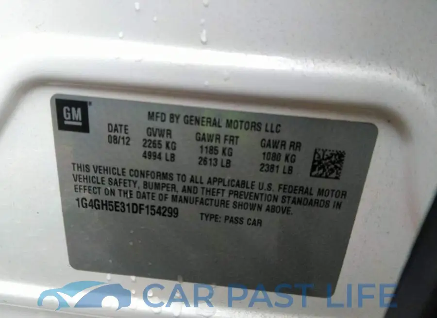 1G4GH5E31DF154299# 9