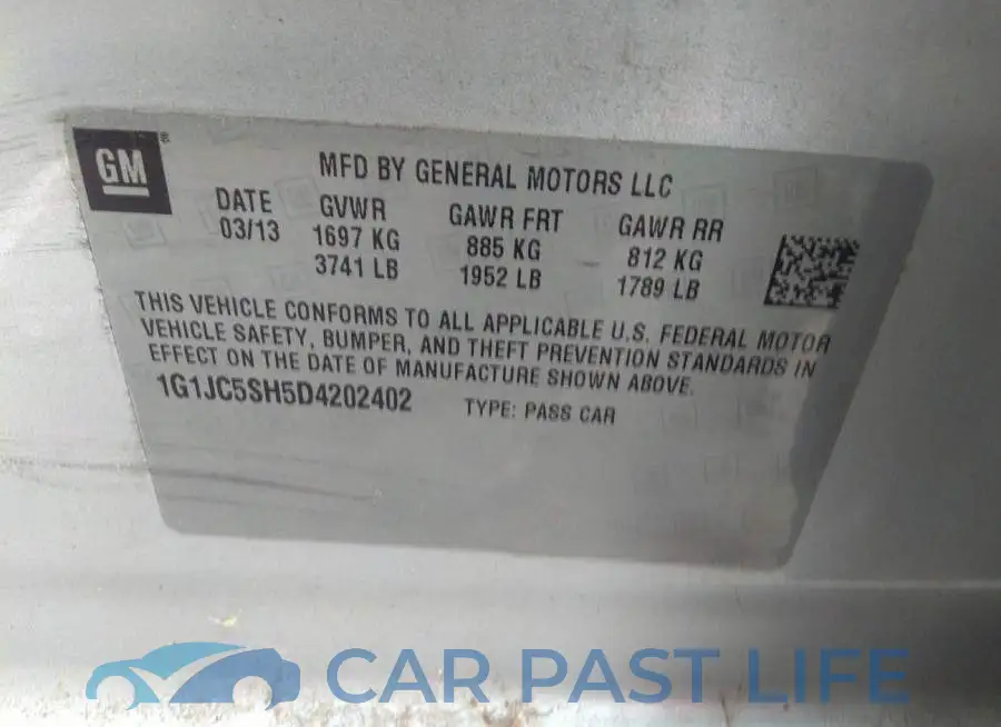 1G1JC5SH5D4202402# 9
