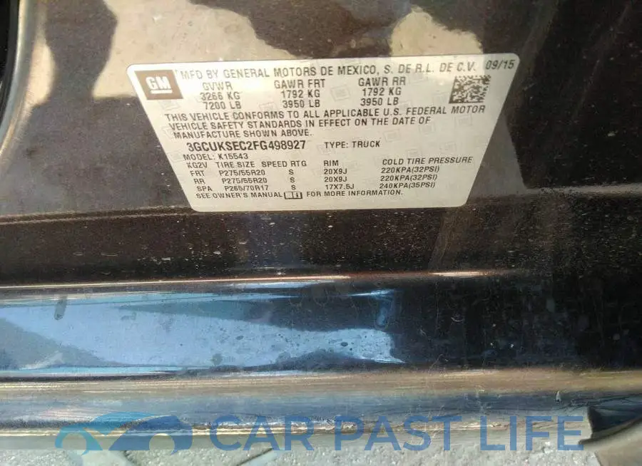 3GCUKSEC2FG498927# 9