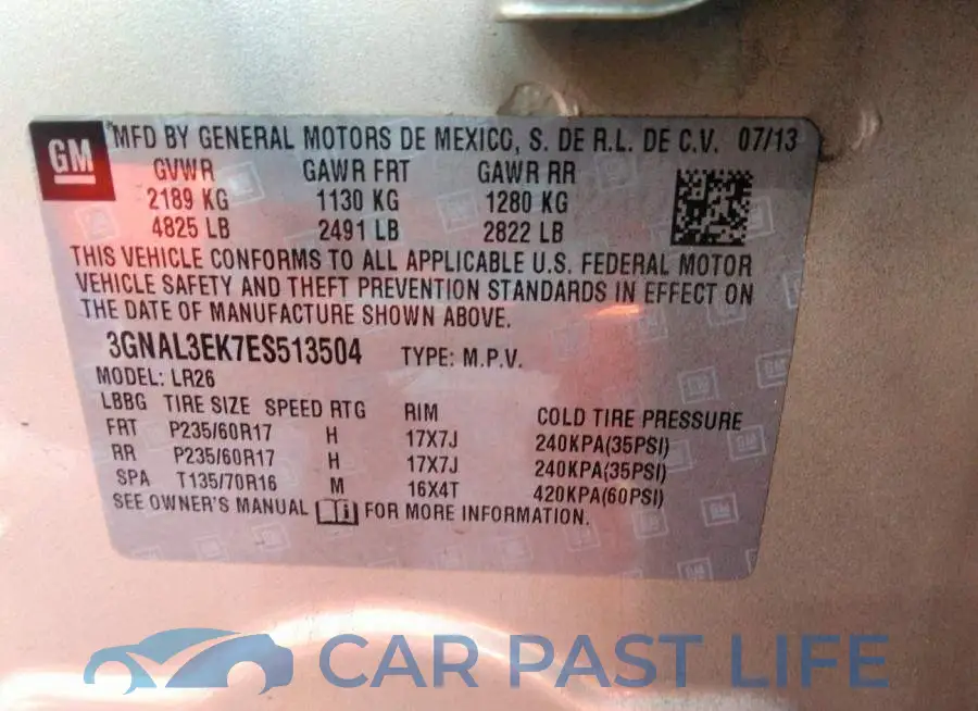 3GNAL3EK7ES513504# 9