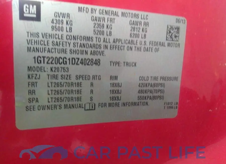 1GT220CG1DZ402848# 9