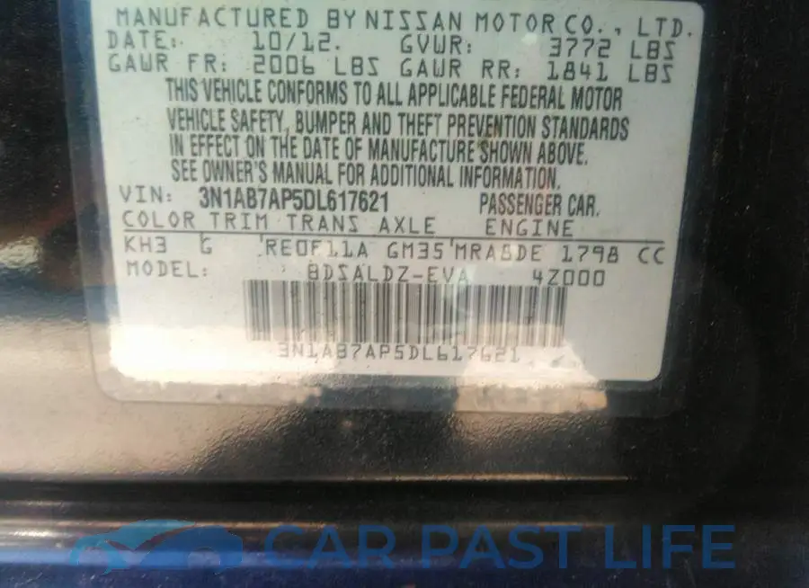 3N1AB7AP5DL617621# 9
