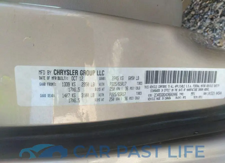 2C4RDGBG4DR602006# 9