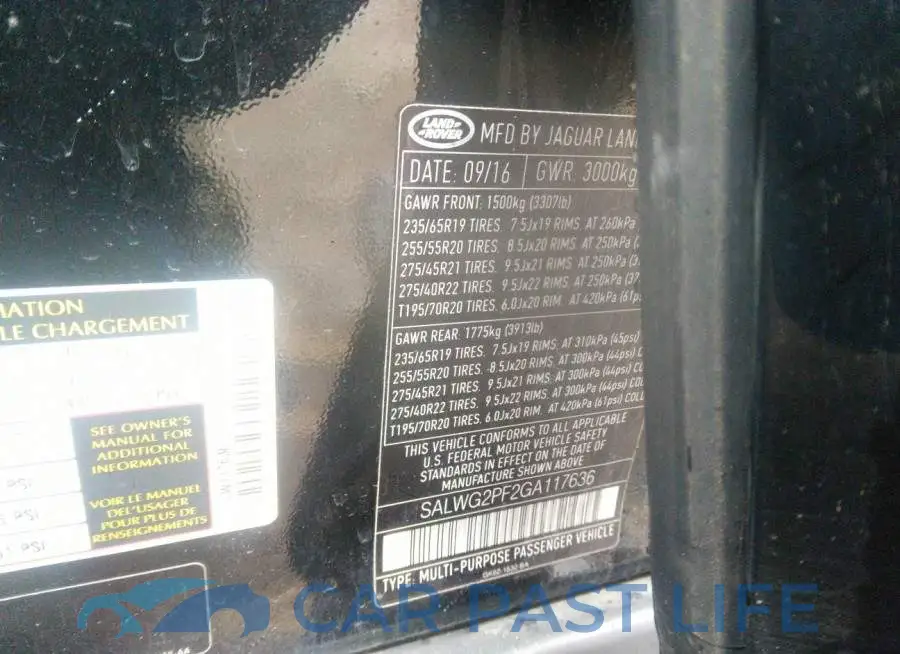 SALWG2PF2GA117636# 9