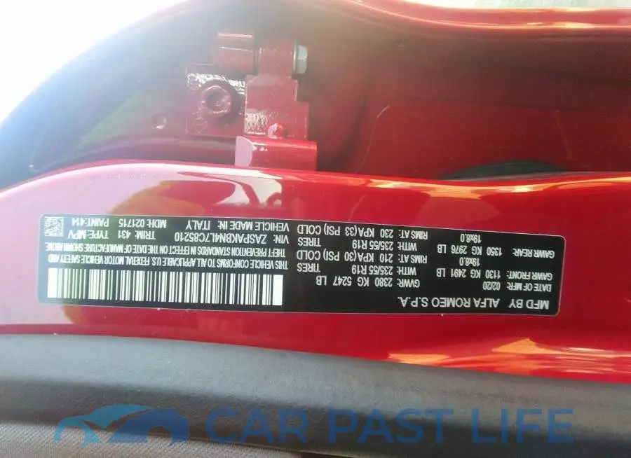 ZASPAKBN4L7C85210# 9