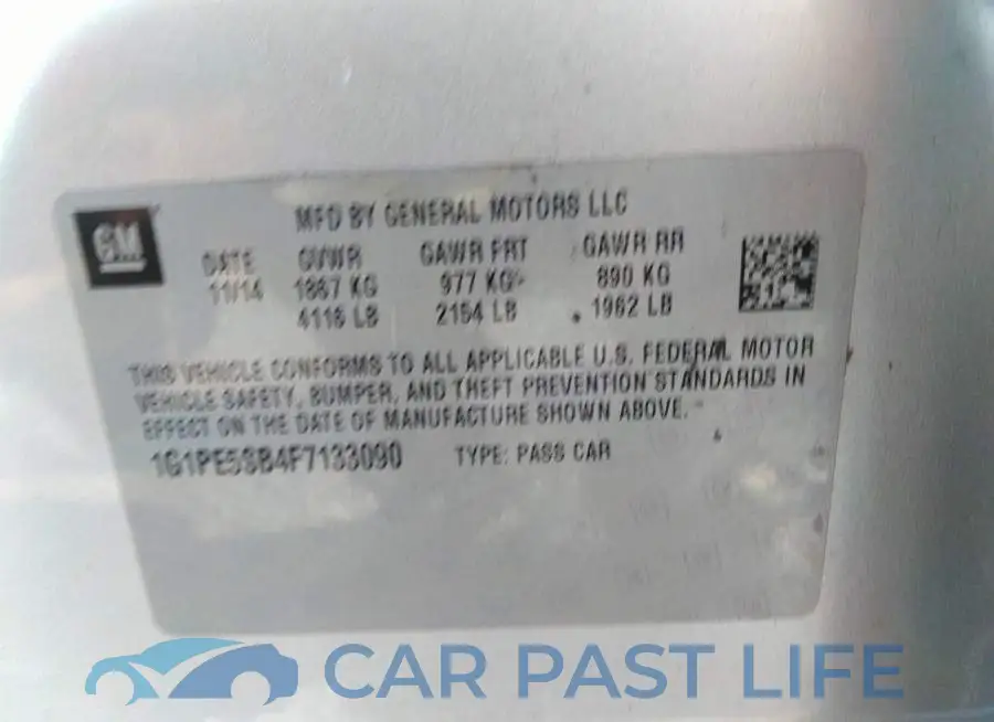 1G1PE5SB4F7133090# 9