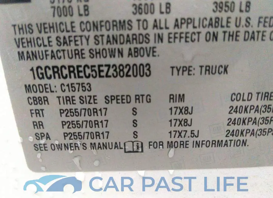 1GCRCREC5EZ382003# 9