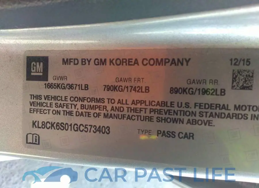 KL8CK6S01GC573403# 9
