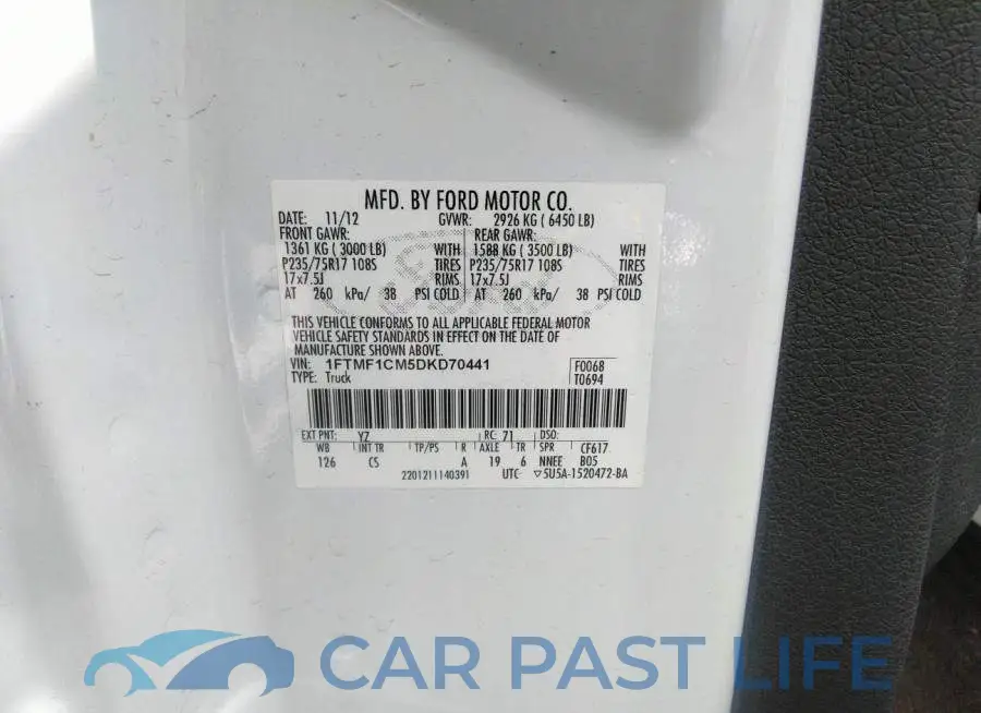 1FTMF1CM5DKD70441# 9