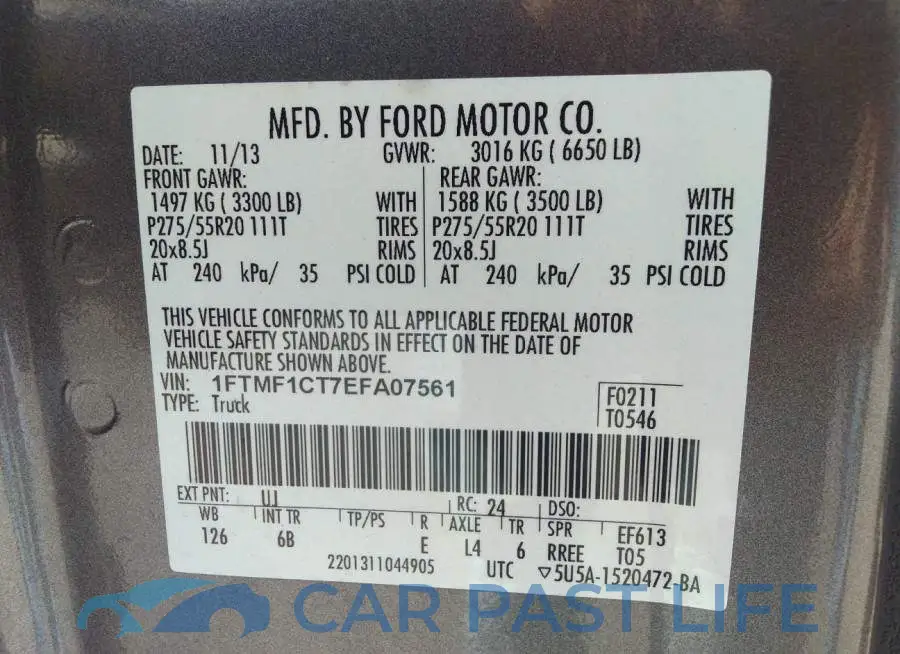 1FTMF1CT7EFA07561# 9