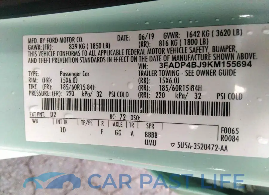 3FADP4BJ9KM155694# 9