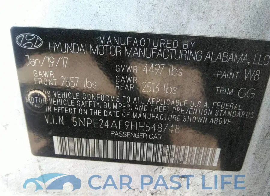 5NPE24AF9HH548748# 9