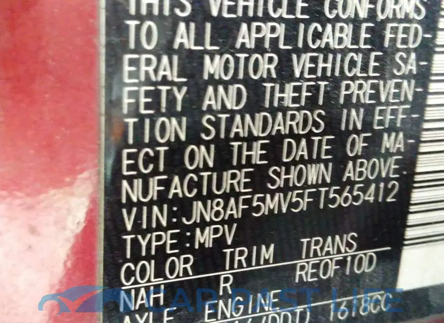 JN8AF5MV5FT565412# 9