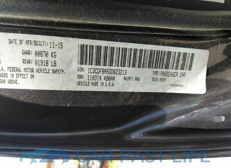 1C3CDFBA5GD623213# 9