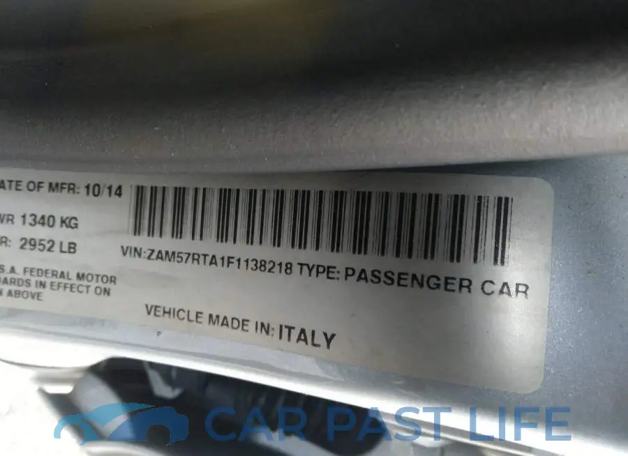 ZAM57RTA1F1138218# 9