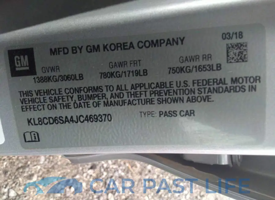 KL8CD6SA4JC469370# 9