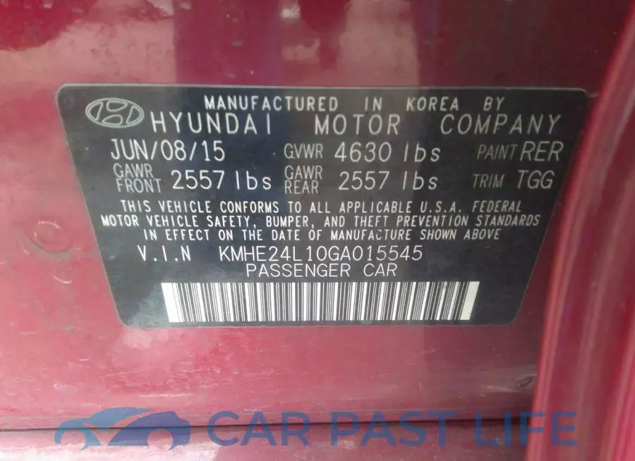 KMHE24L10GA015545# 9