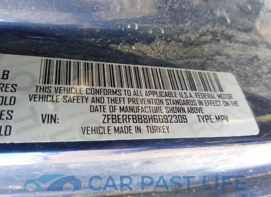 ZFBERFBB8H6G92309# 9
