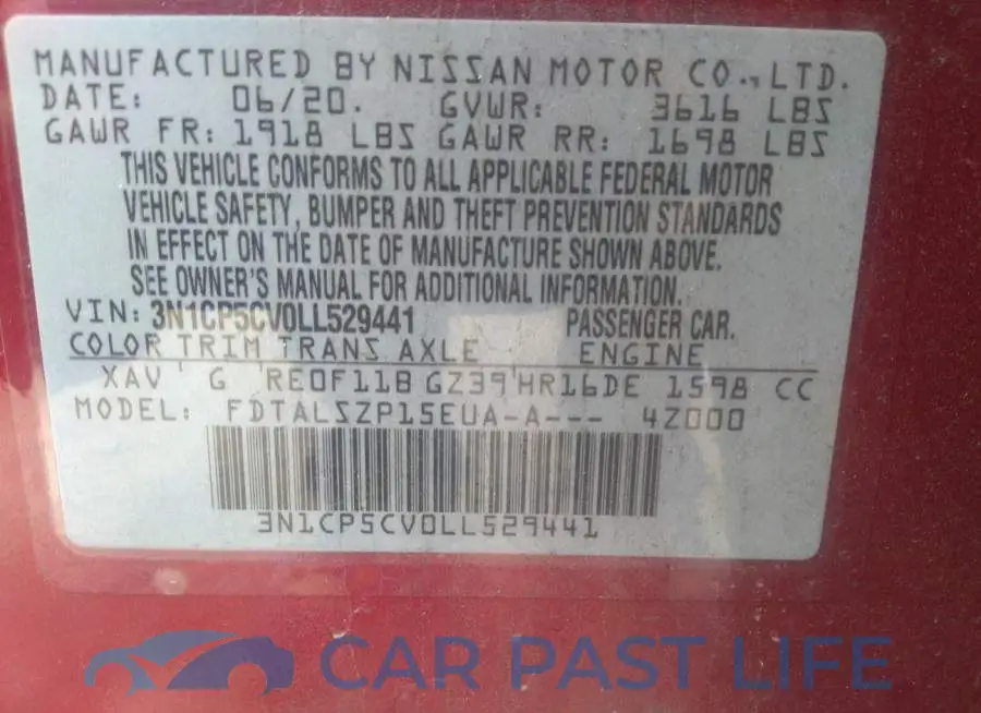 3N1CP5CV0LL529441# 9