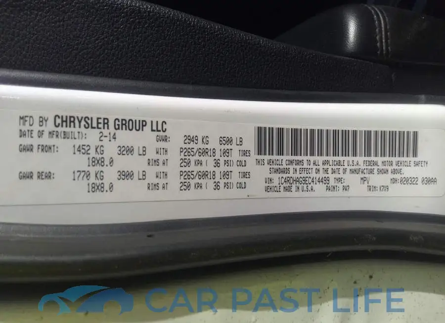 1C4RDHAG9EC414499# 9