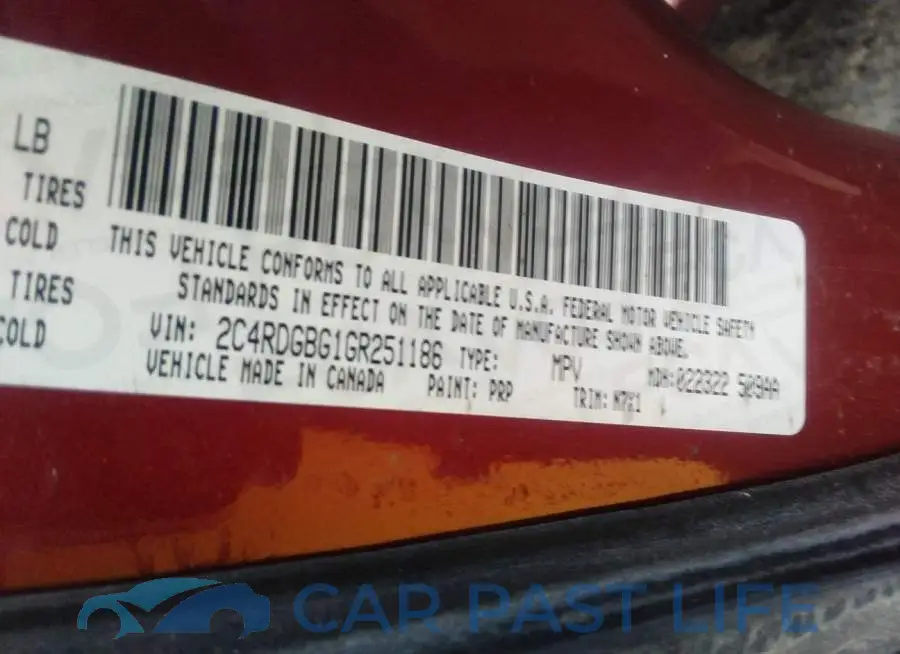 2C4RDGBG1GR251186# 9