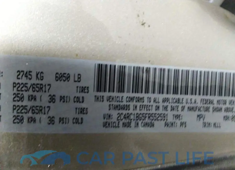 2C4RC1BG5FR552591# 9