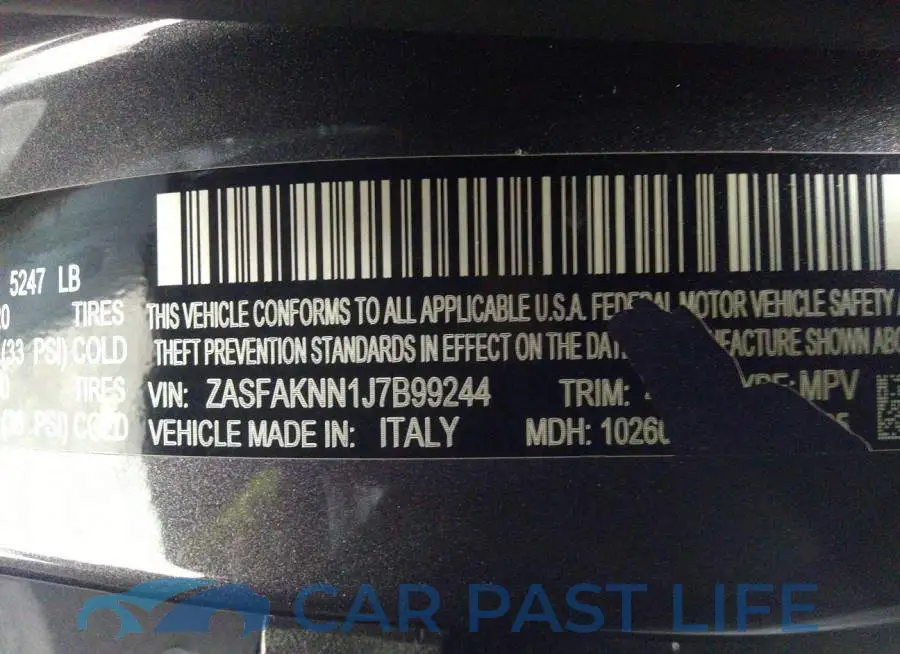 ZASFAKNN1J7B99244# 9