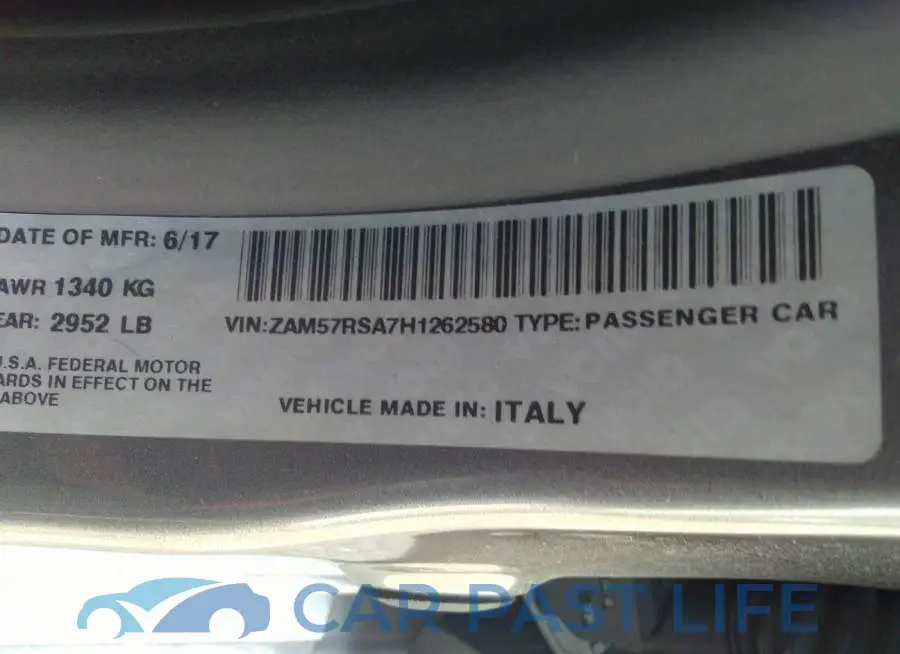 ZAM57RSA7H1262580# 9