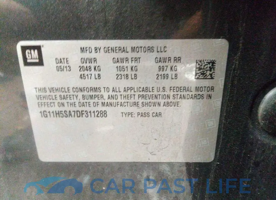 1G11H5SA7DF311288# 9