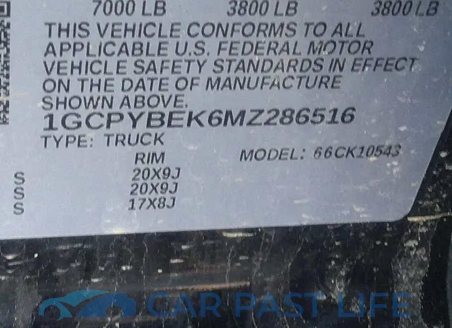 1GCPYBEK6MZ286516# 9