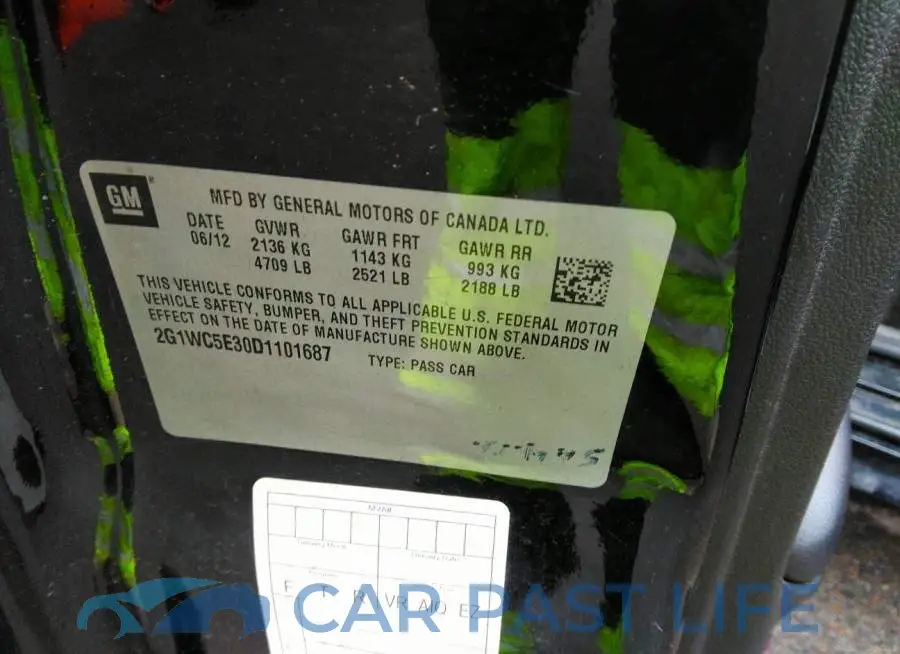 2G1WC5E30D1101687# 9
