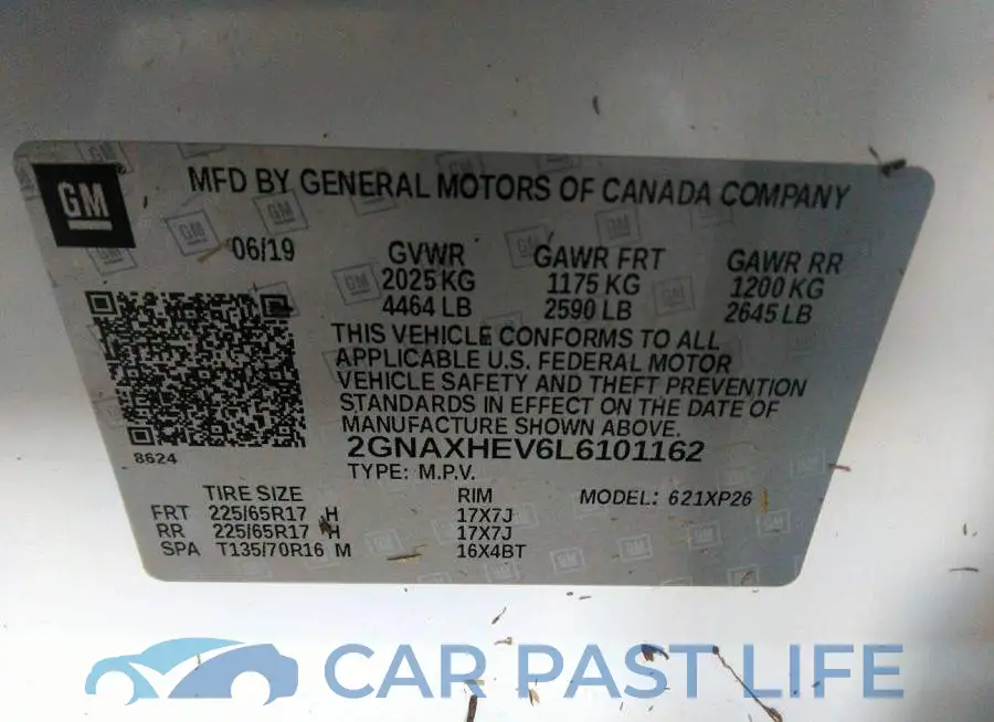 2GNAXHEV6L6101162# 9