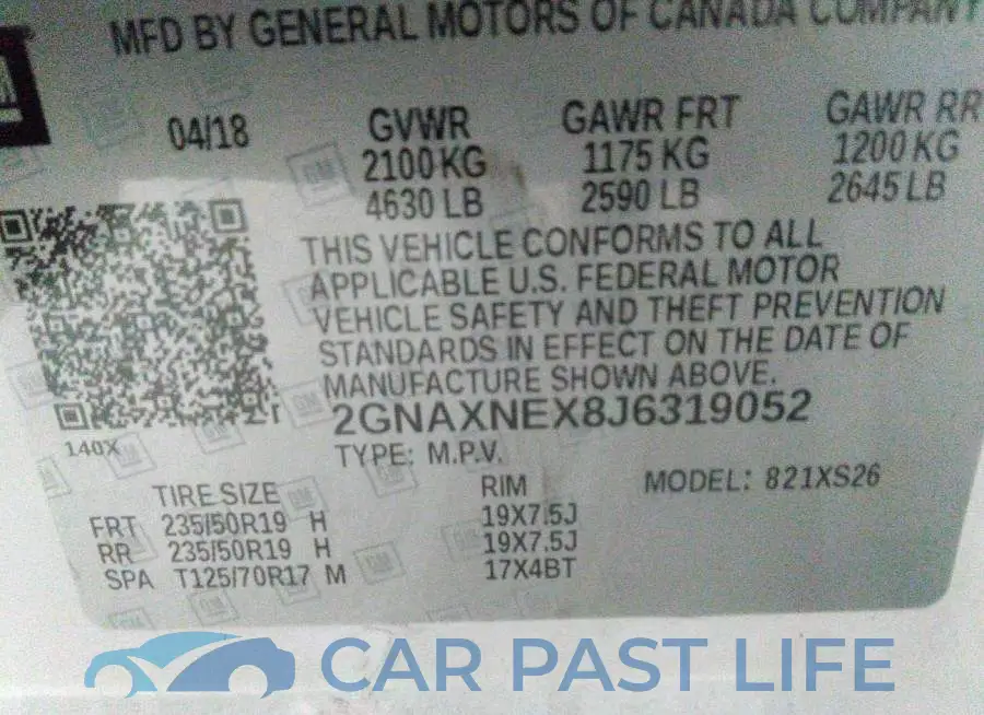 2GNAXNEX8J6319052# 9