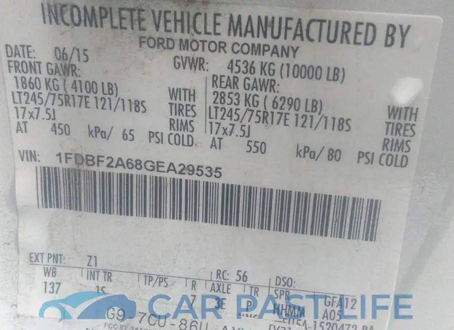 1FDBF2A68GEA29535# 9