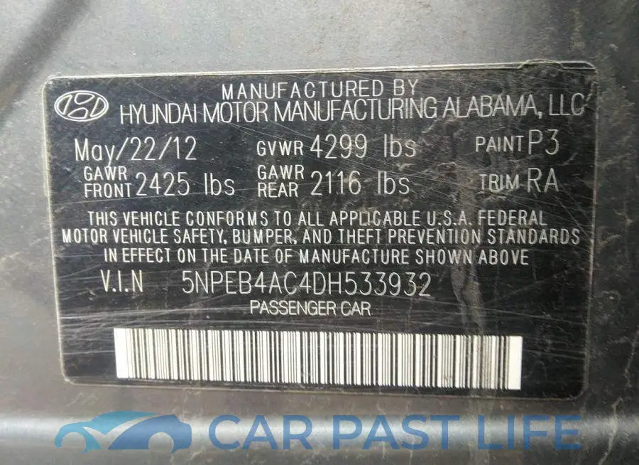 5NPEB4AC4DH533932# 9