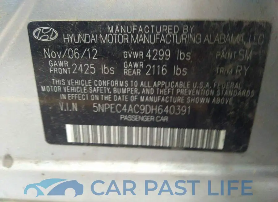 5NPEC4AC9DH640391# 9