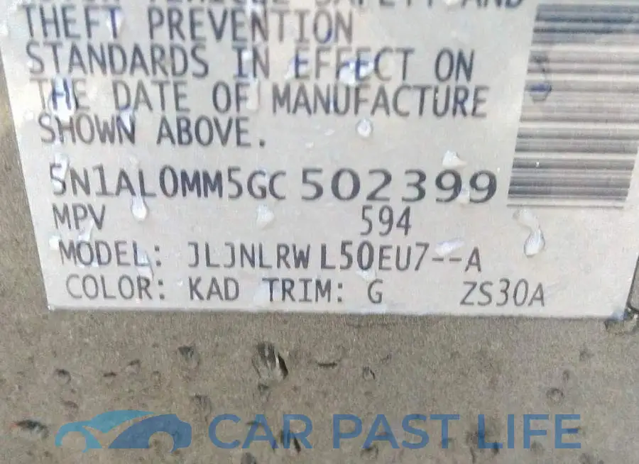5N1AL0MM5GC502399# 9