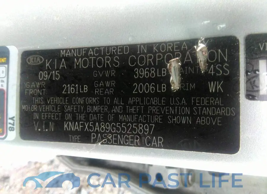 KNAFX5A89G5525897# 9