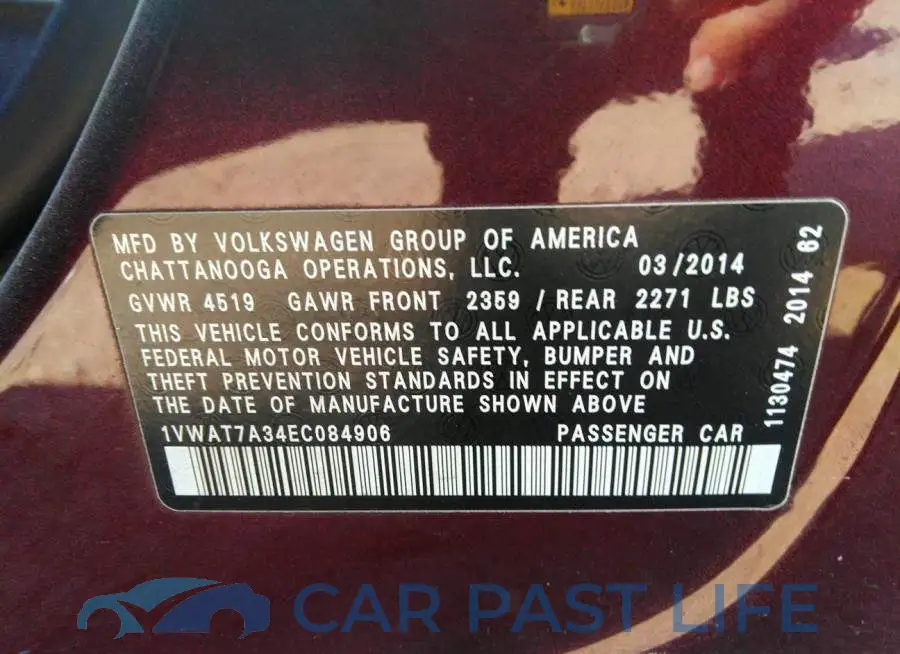 1VWAT7A34EC084906# 9