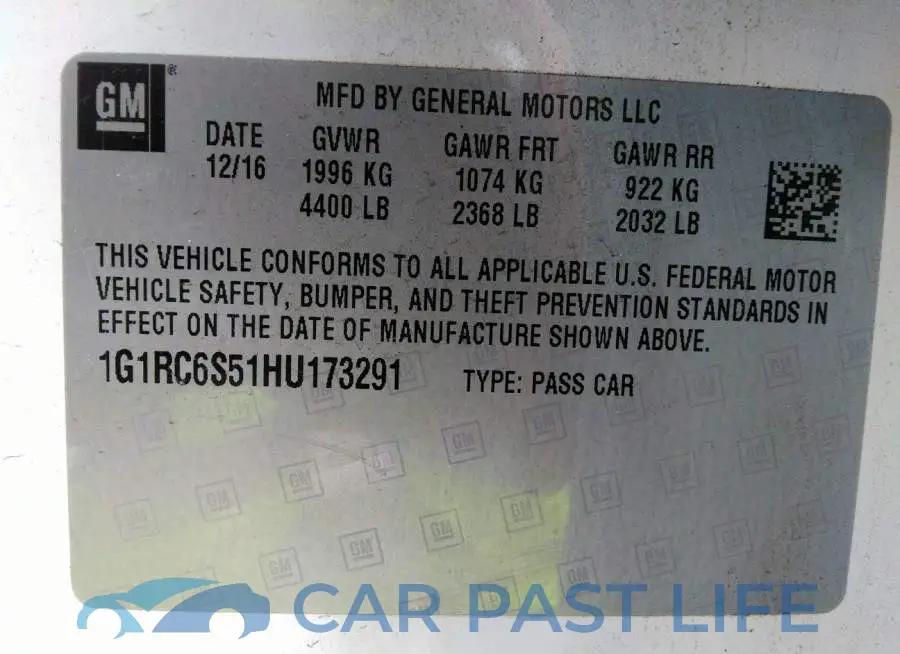 1G1RC6S51HU173291# 9