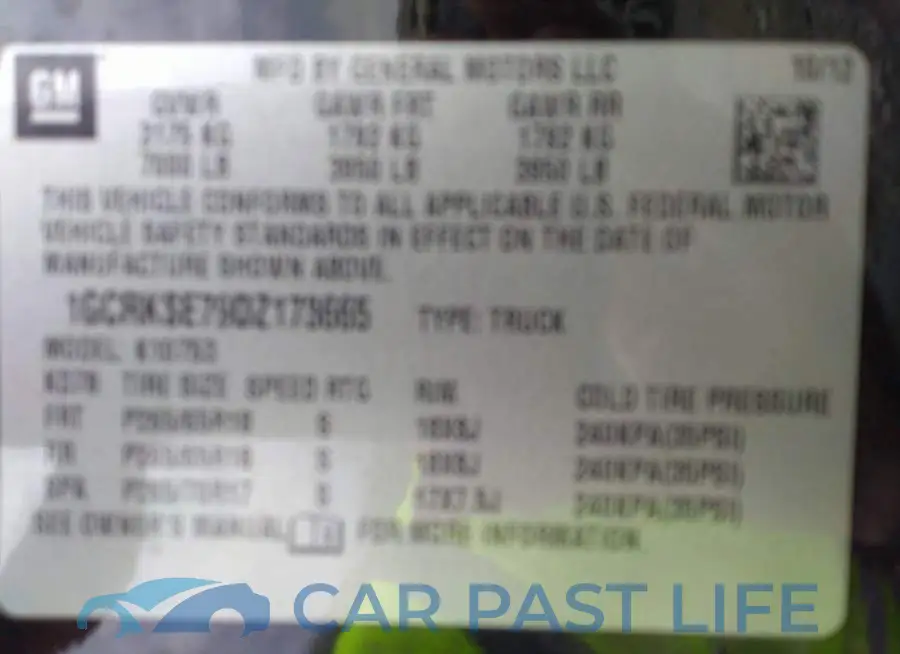 1GCRKSE79DZ173665# 9