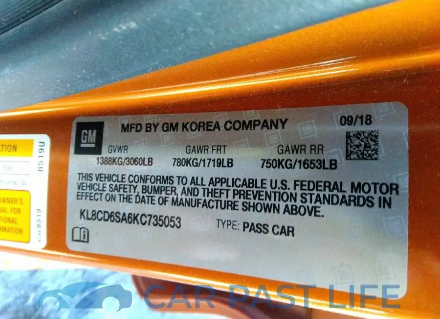KL8CD6SA6KC735053# 9